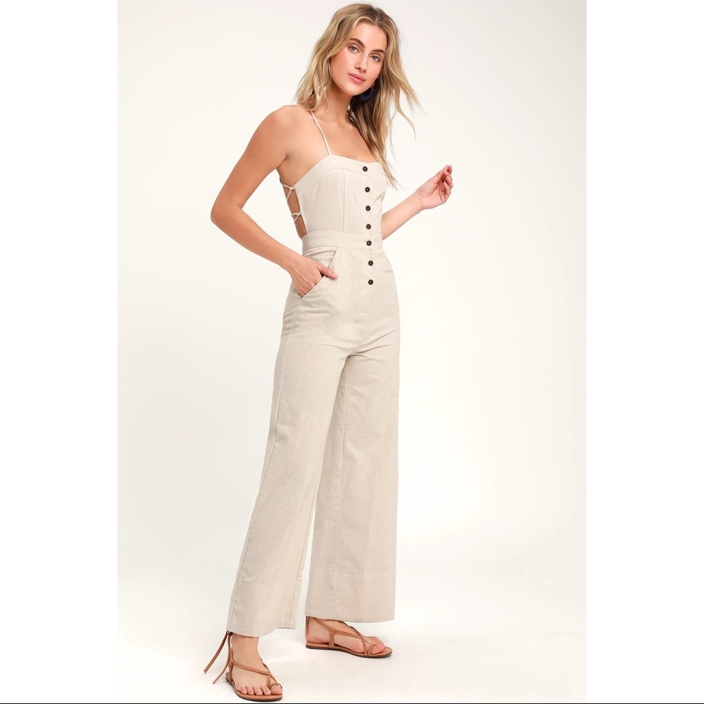 Lulus neutral linen jumper